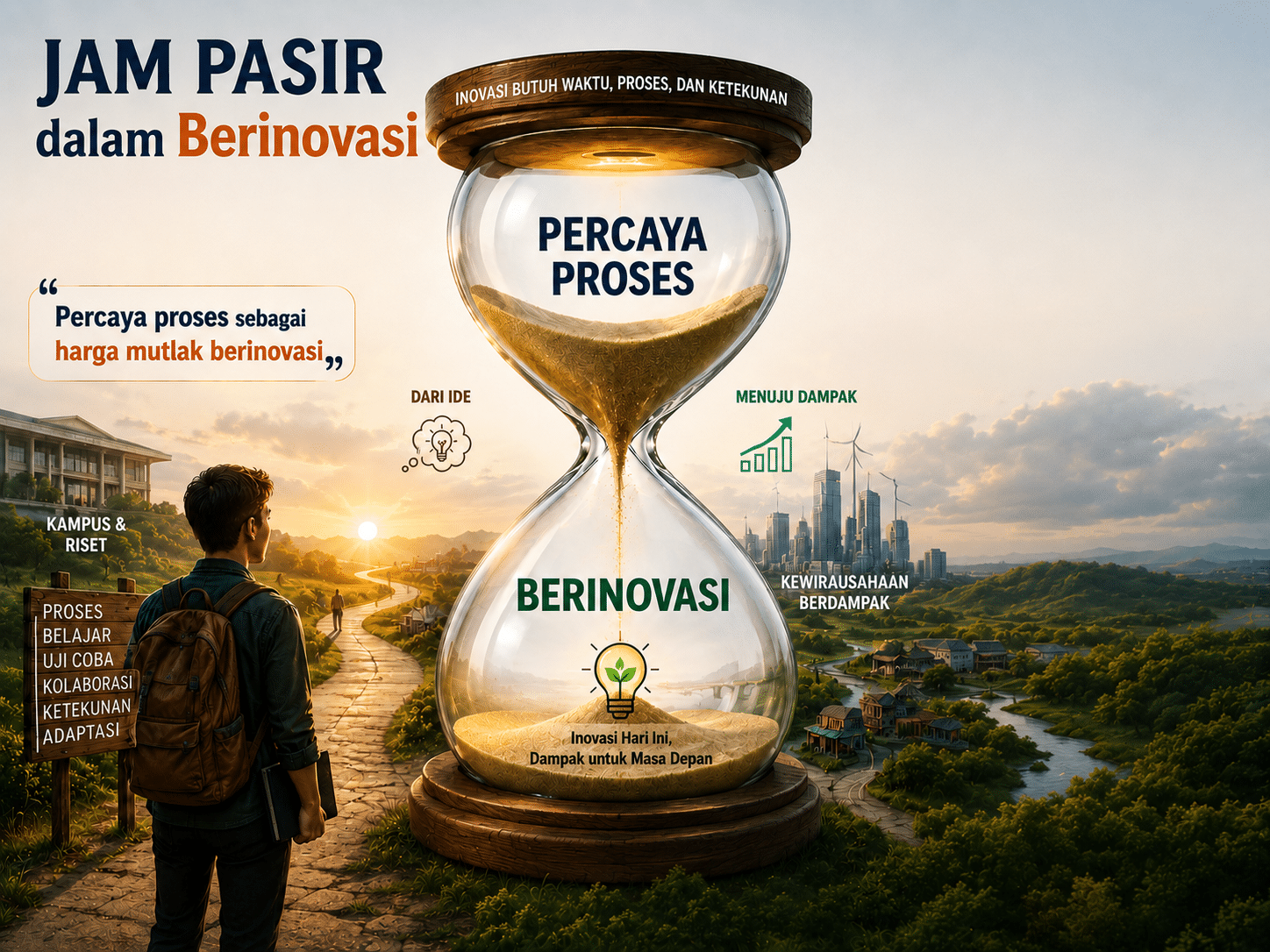 "Jam Pasir" dalam Berinovasi (14 Juli 2026) – KORAN SERU! YA | Percaya Proses sebagai Harga Mutlak